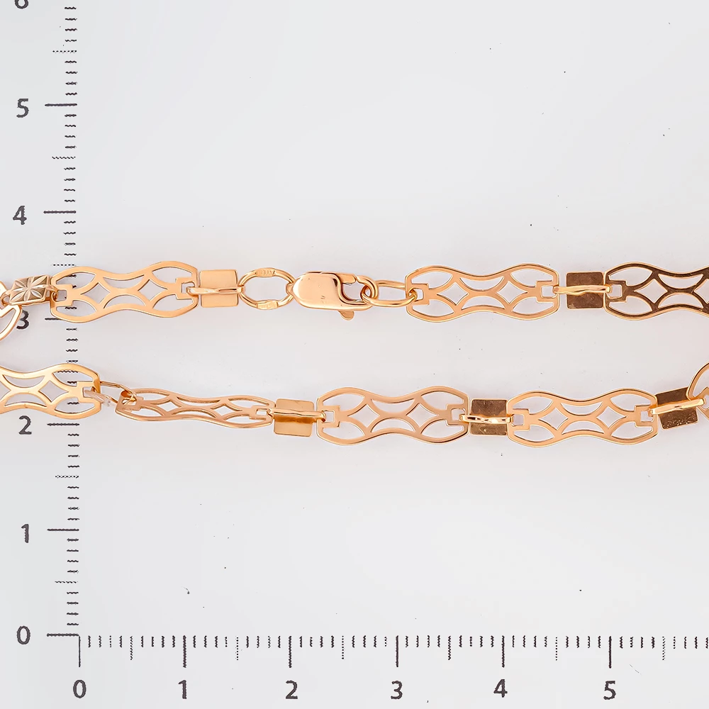 Браслет из красного золота 585 пробы