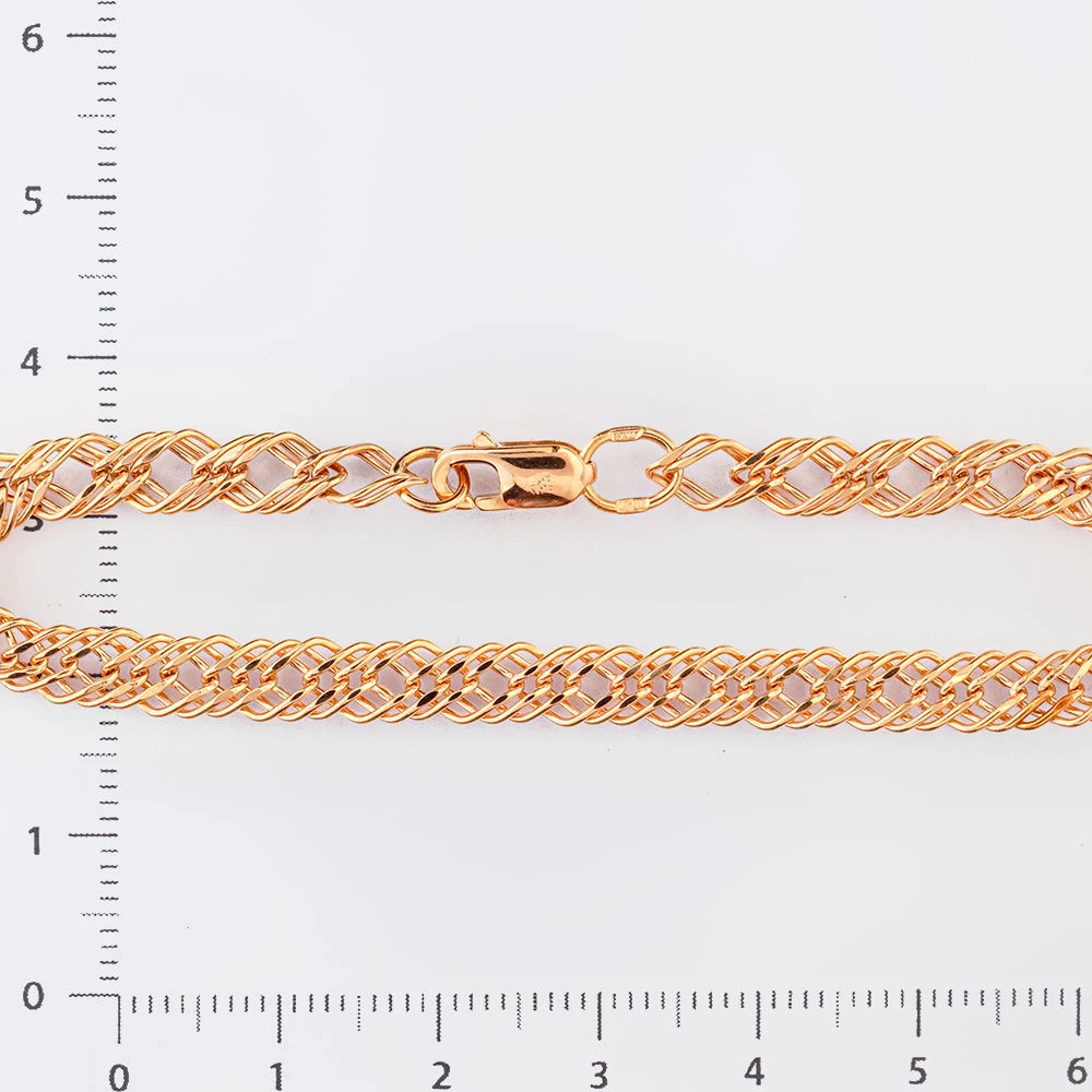 Браслет из красного золота 585 пробы