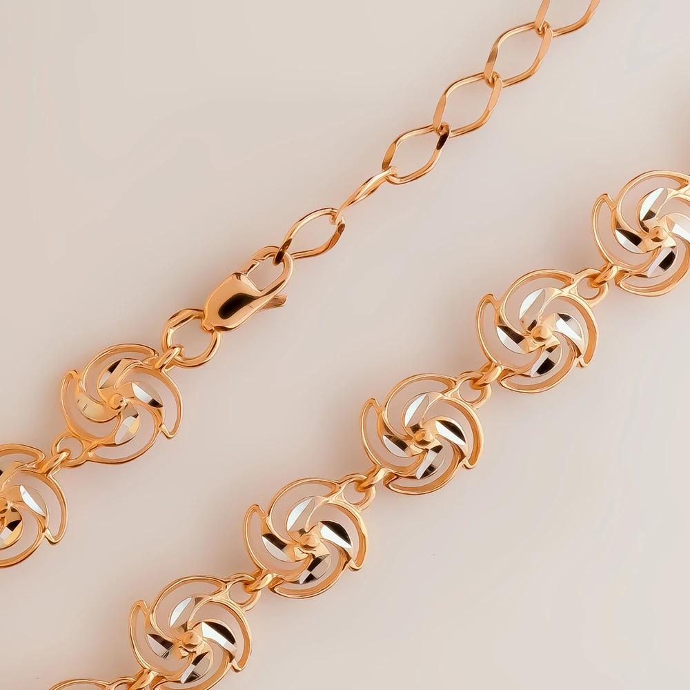 Браслет из красного золота 585 пробы