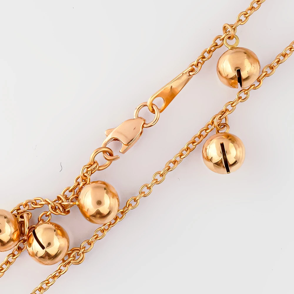 Браслет из красного золота 585 пробы