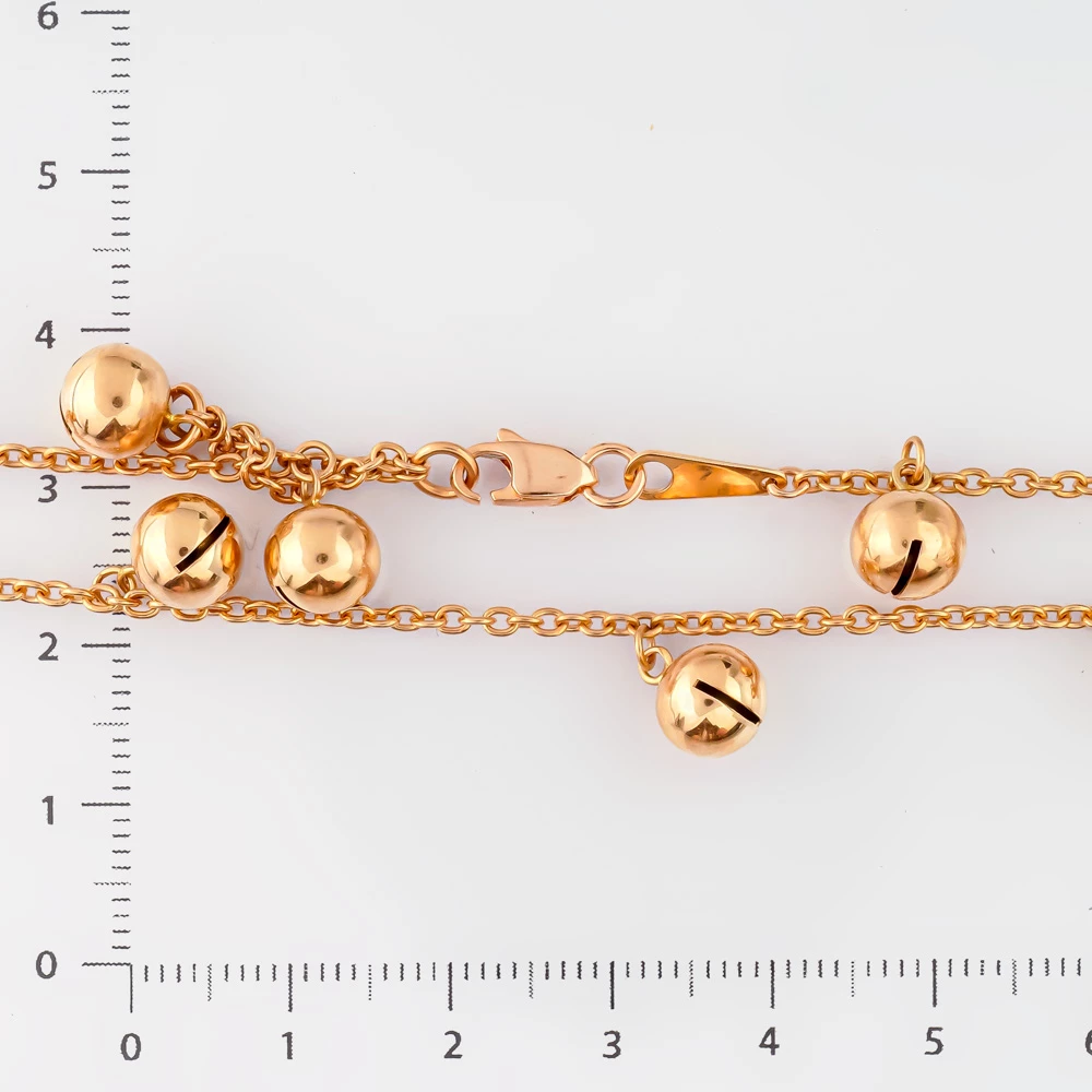 Браслет из красного золота 585 пробы