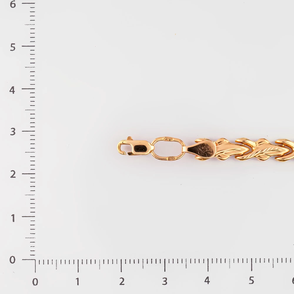 Браслет из красного золота 585 пробы