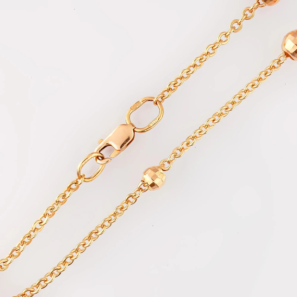 Браслет из красного золота 585 пробы