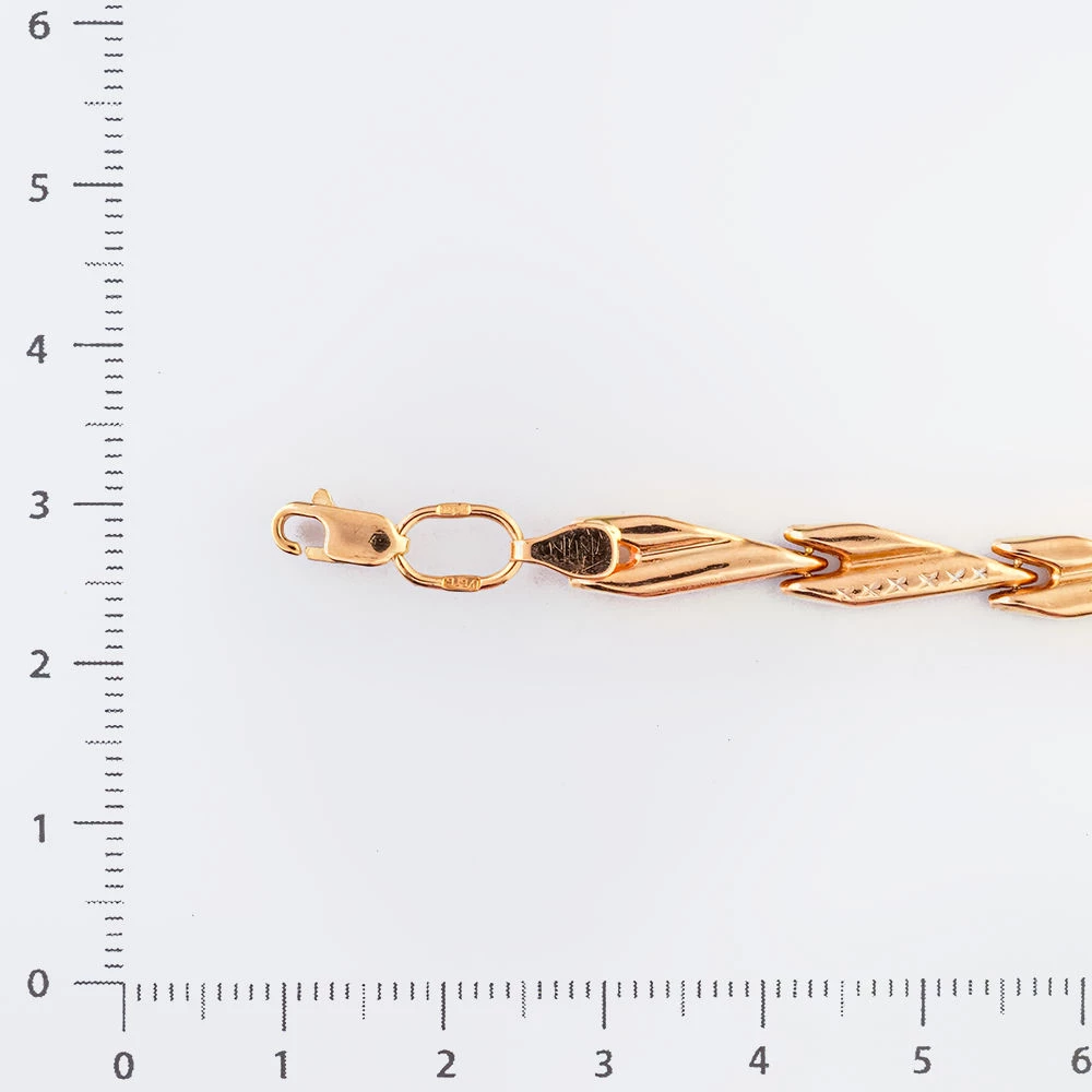 Браслет из красного золота 585 пробы