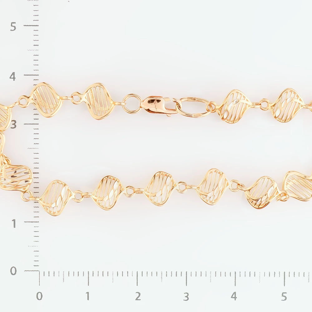 Браслет из красного золота 585 пробы