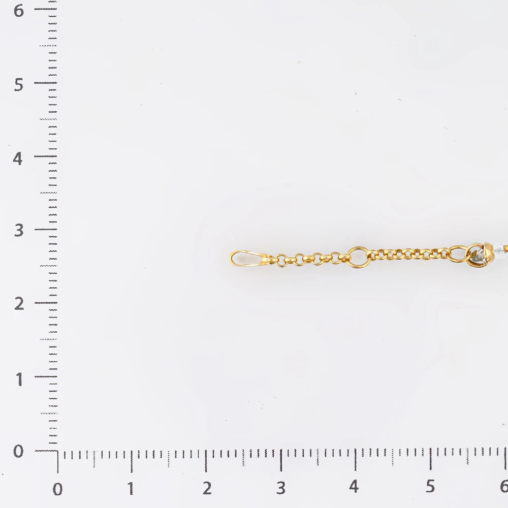 Браслет с культивированным жемчугом из желтого золота 585 пробы