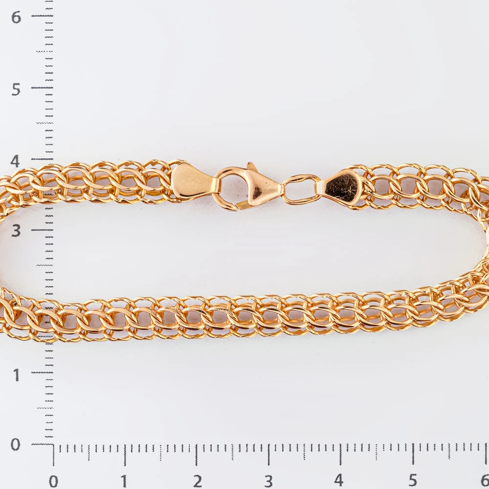 Браслет из красного золота 585 пробы