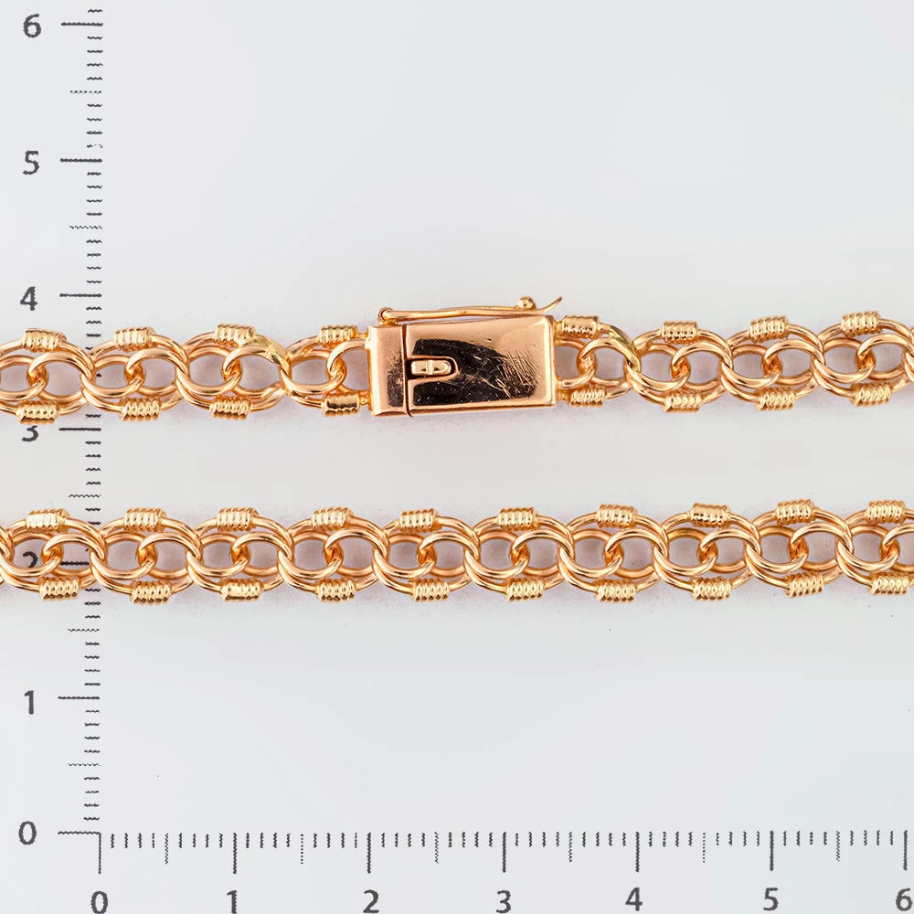 Браслет из красного золота 585 пробы