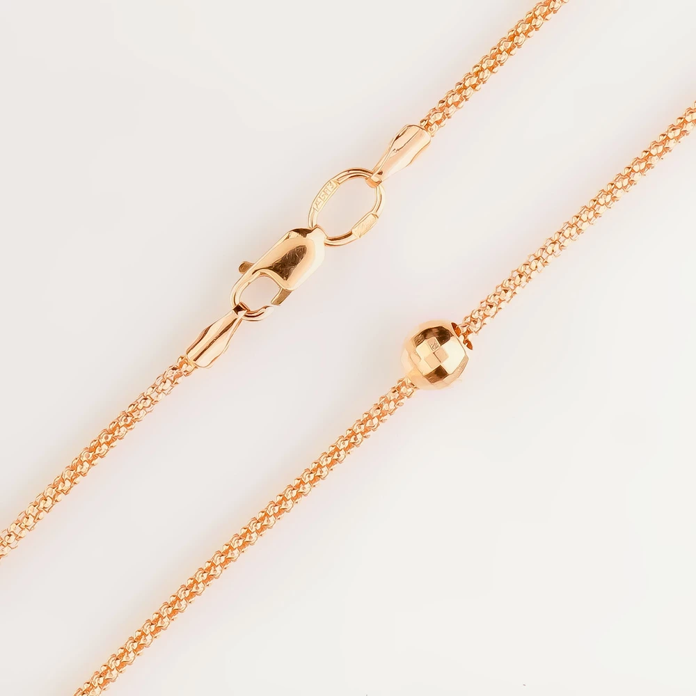 Браслет из красного золота 585 пробы