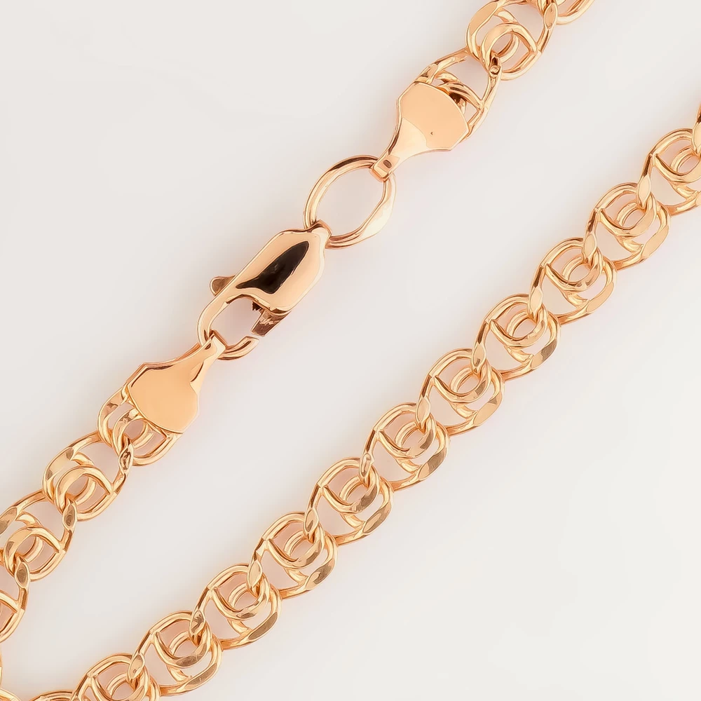 Браслет из красного золота 585 пробы