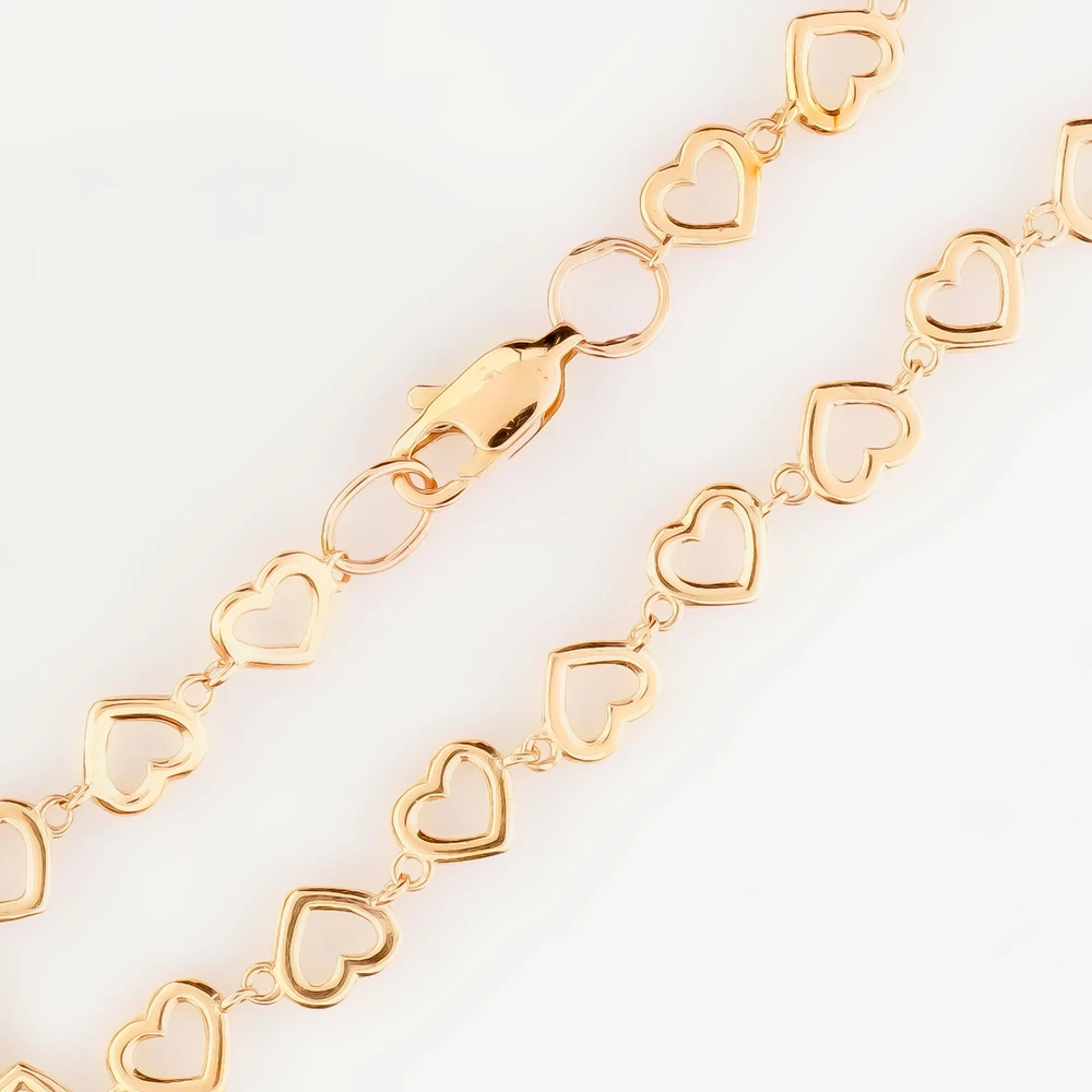 Браслет из красного золота 585 пробы