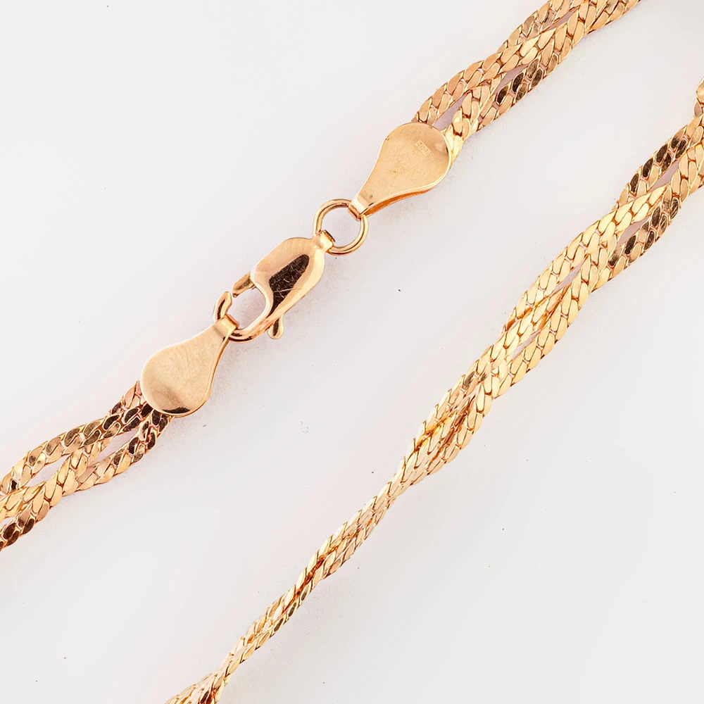 Браслет из красного золота 585 пробы