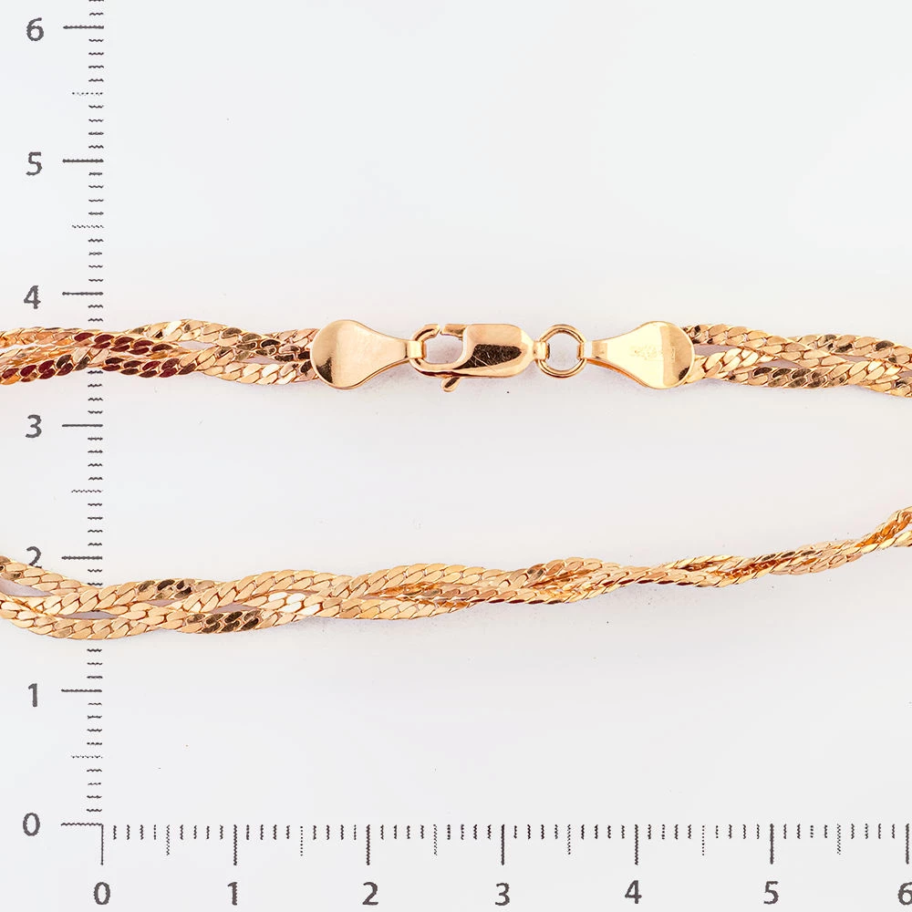 Браслет из красного золота 585 пробы