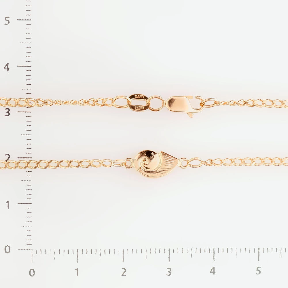 Браслет из красного золота 585 пробы