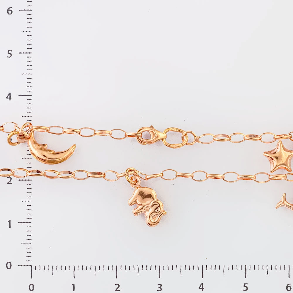 Браслет из красного золота 585 пробы