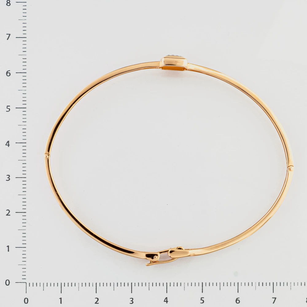 Браслет с бриллиантом из красного золота 585 пробы