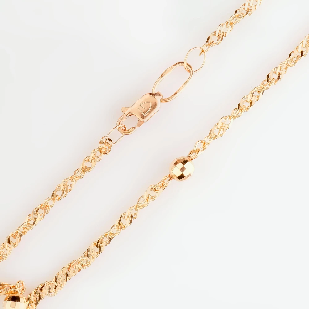 Браслет из красного золота 585 пробы