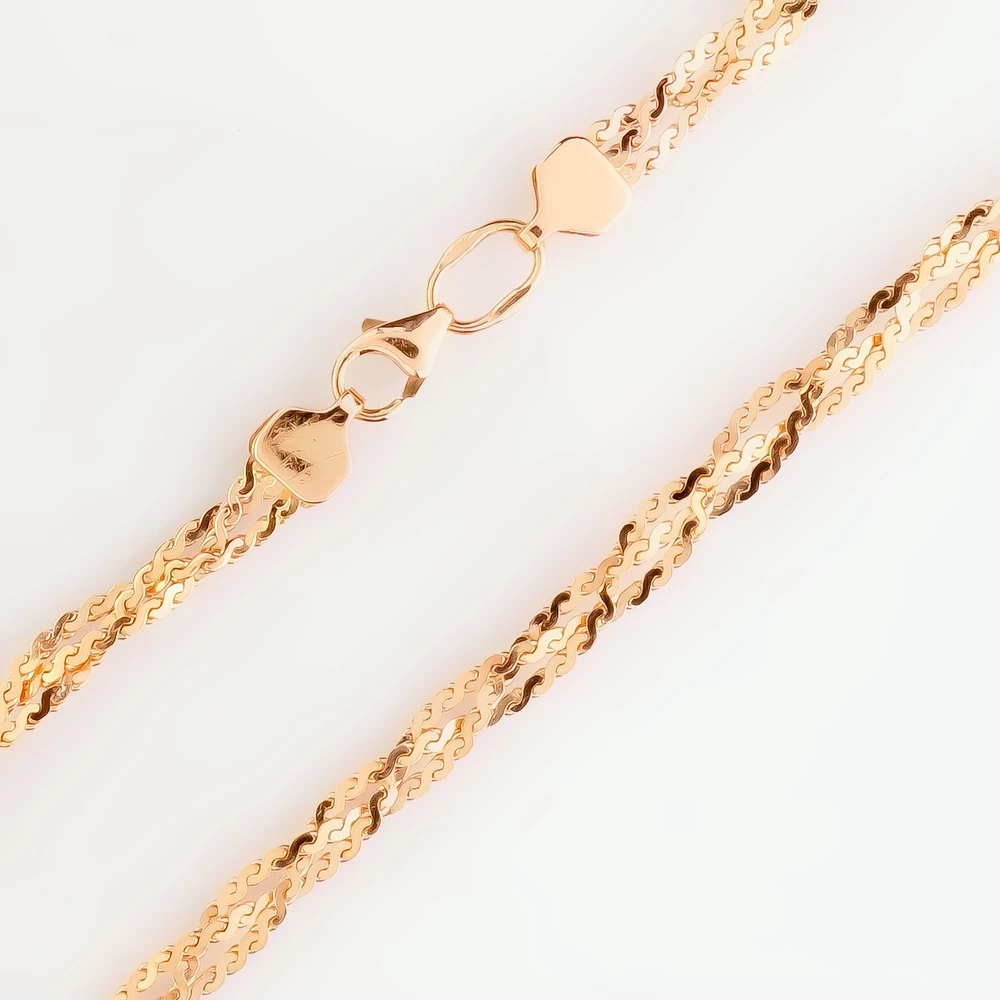 Браслет из красного золота 585 пробы