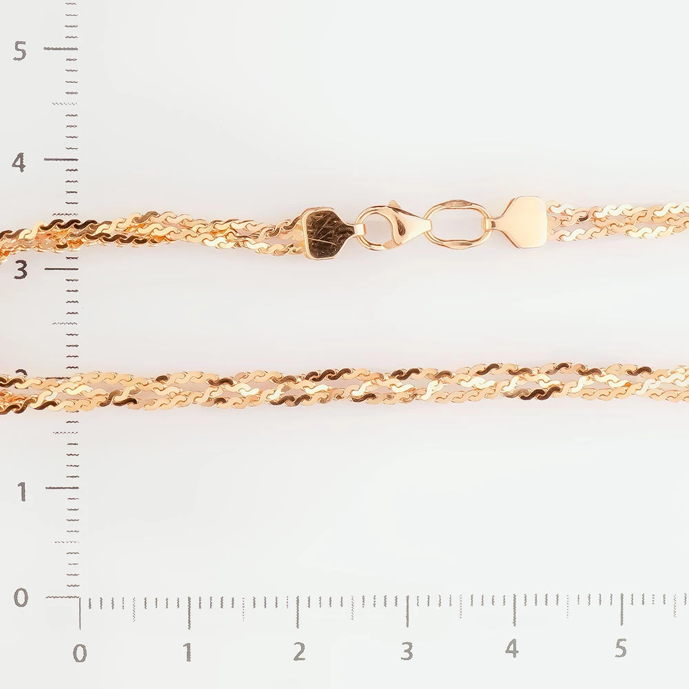 Браслет из красного золота 585 пробы