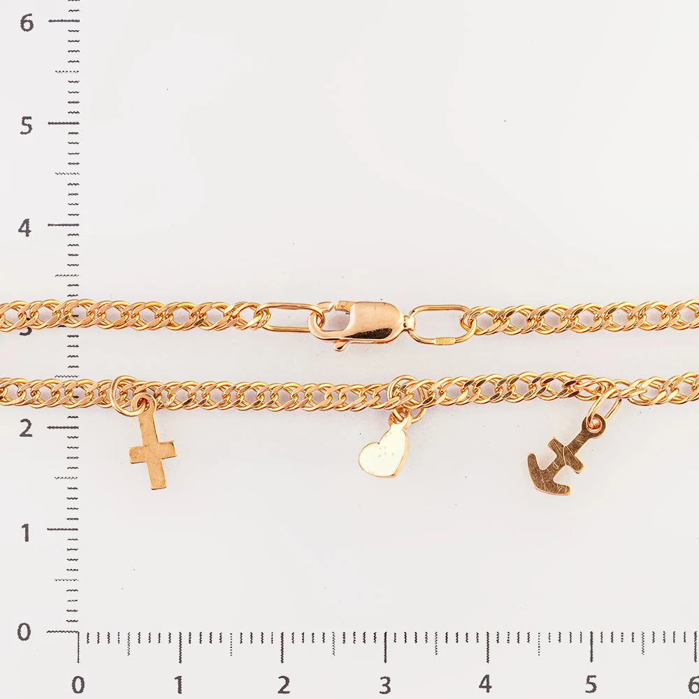 Браслет из красного золота 585 пробы