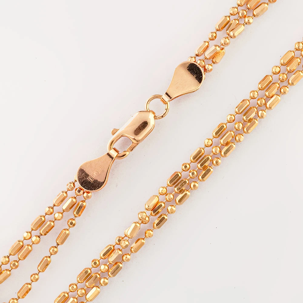 Браслет из красного золота 585 пробы