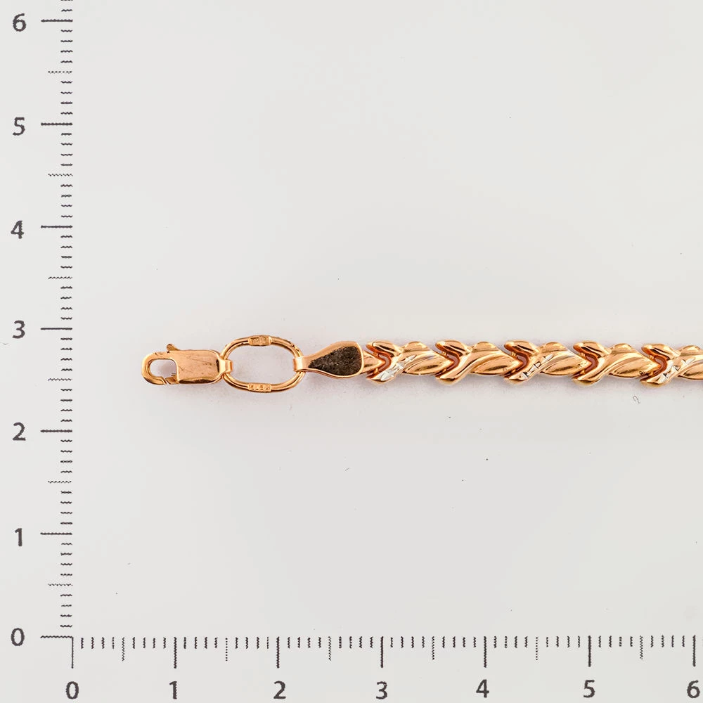 Браслет из красного золота 585 пробы