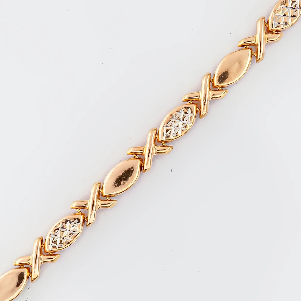 Браслет из красного золота 585 пробы