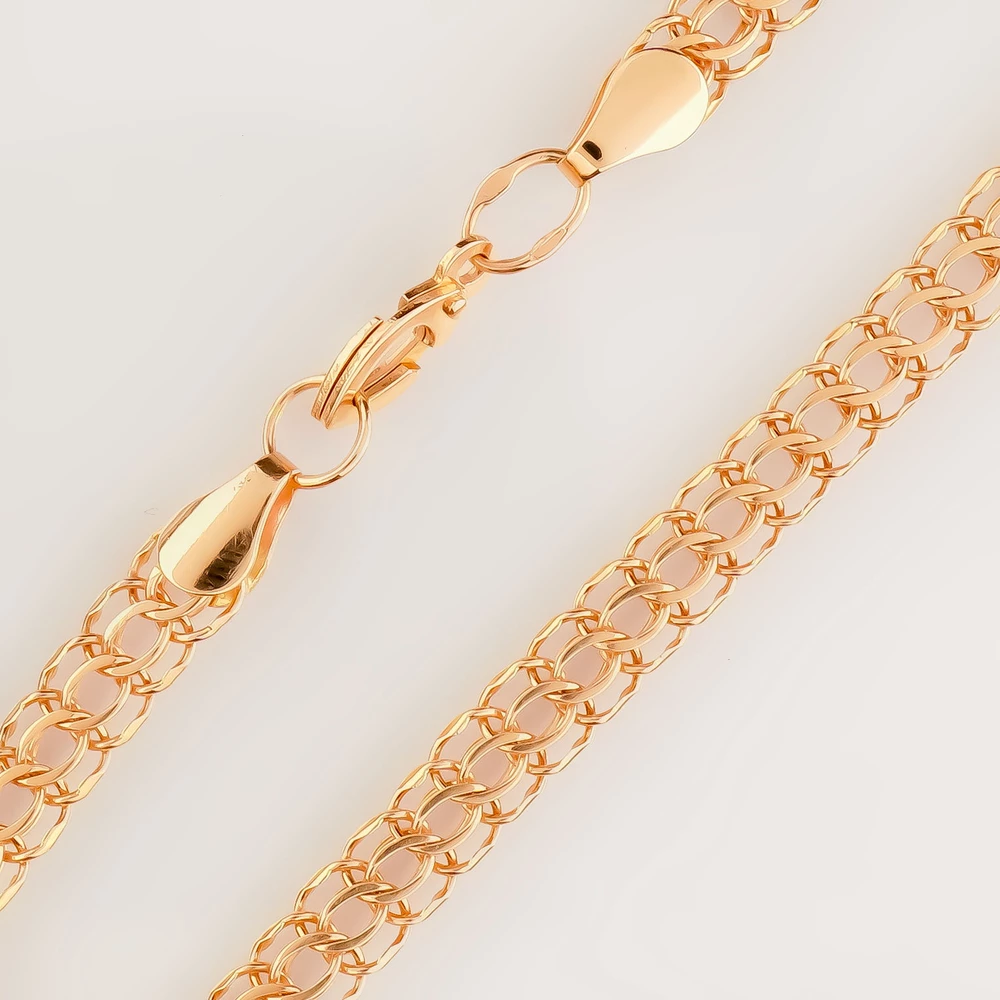 Браслет из красного золота 585 пробы