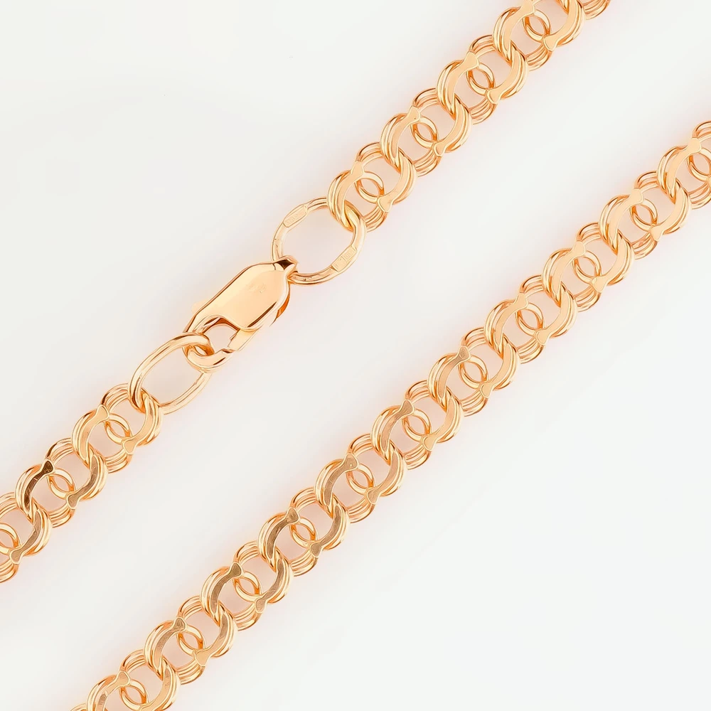 Браслет из красного золота 585 пробы