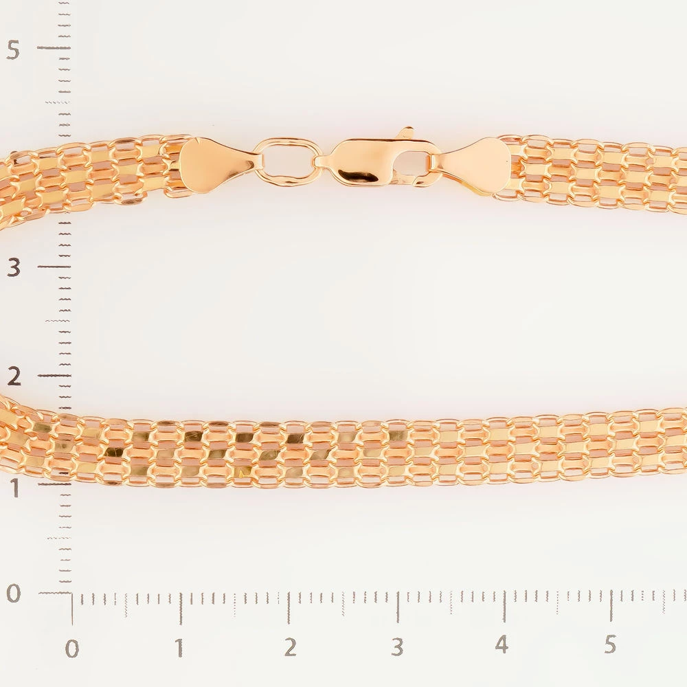 Браслет из красного золота 585 пробы