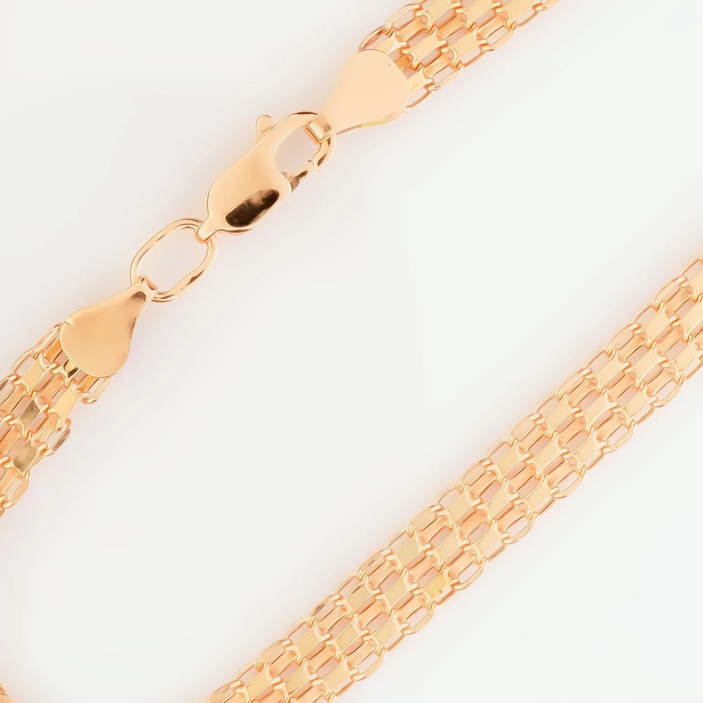 Браслет из красного золота 585 пробы