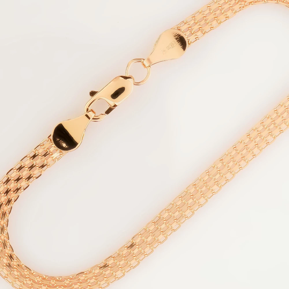 Браслет из красного золота 585 пробы