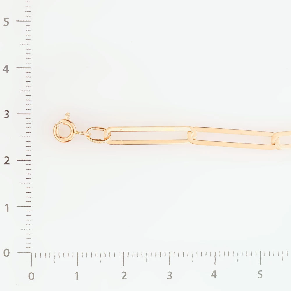 Браслет с фианитом из красного золота 585 пробы