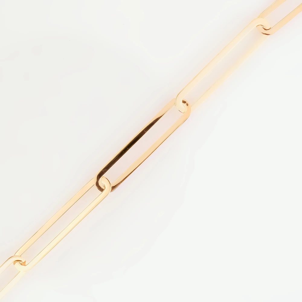 Браслет с фианитом из красного золота 585 пробы