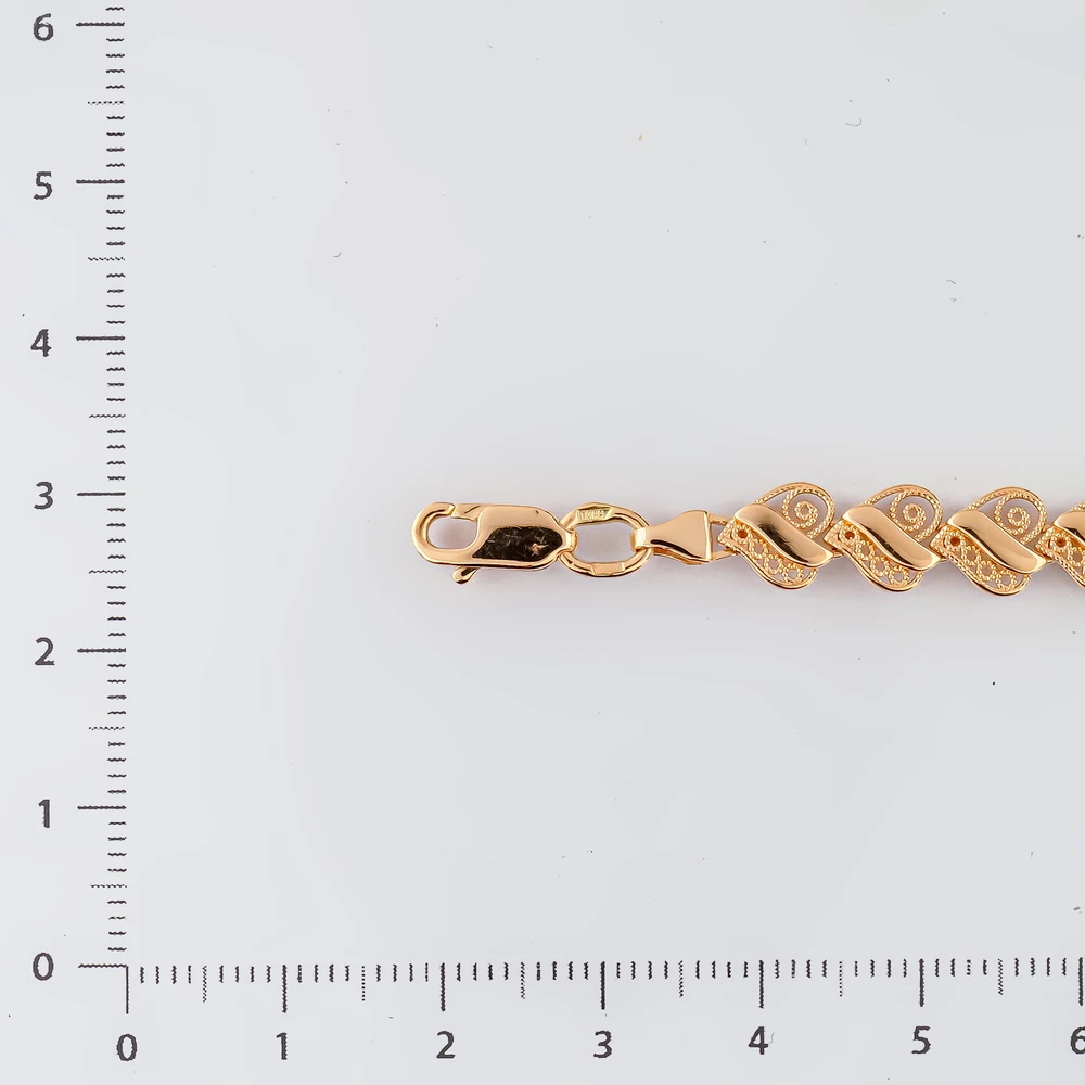 Браслет из красного золота 585 пробы