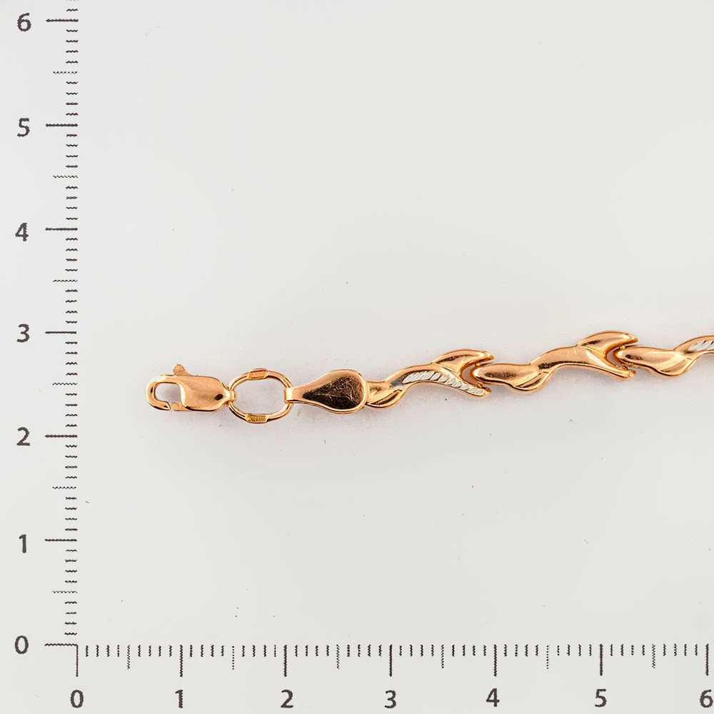 Браслет из красного золота 585 пробы