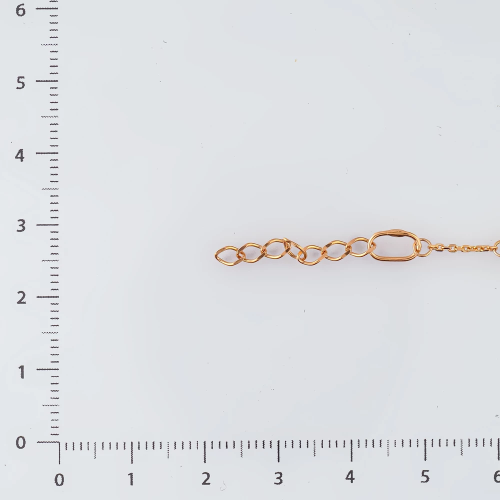 Браслет с гранатом из красного золота 585 пробы