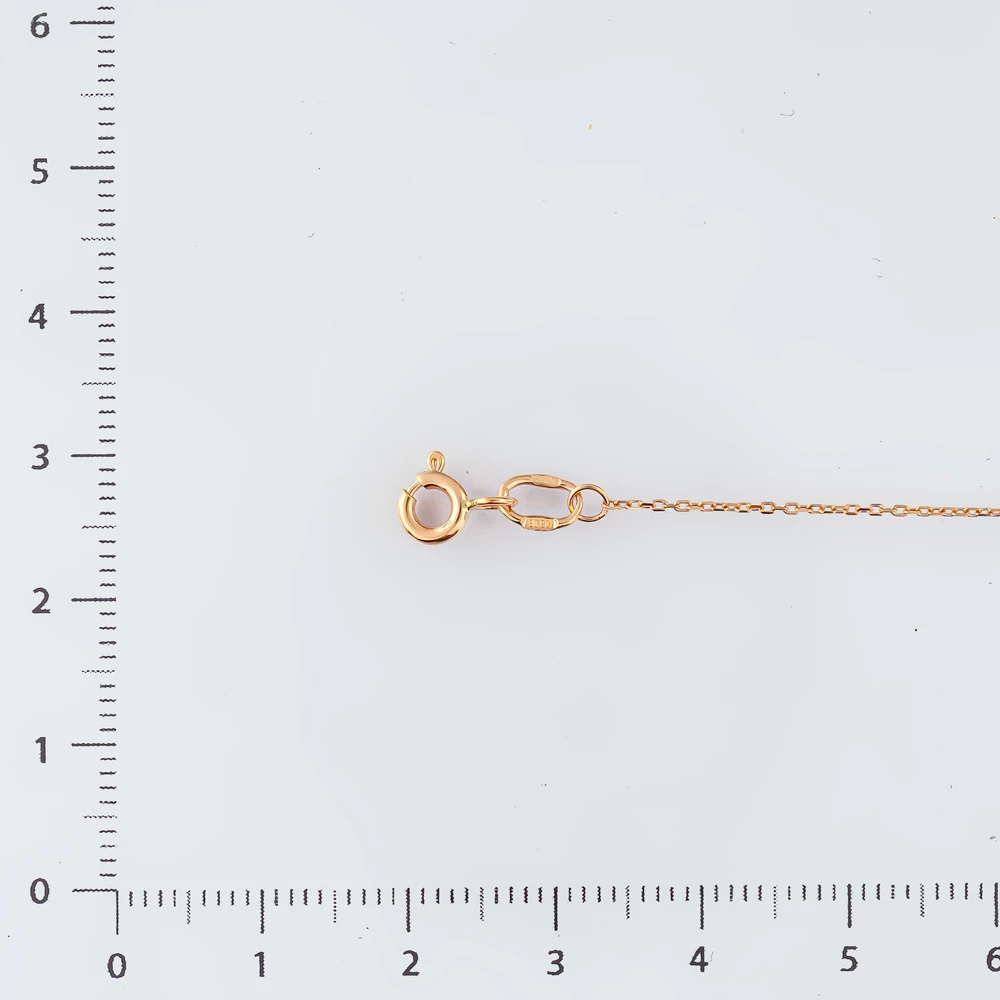 Браслет с бриллиантом из красного золота 585 пробы