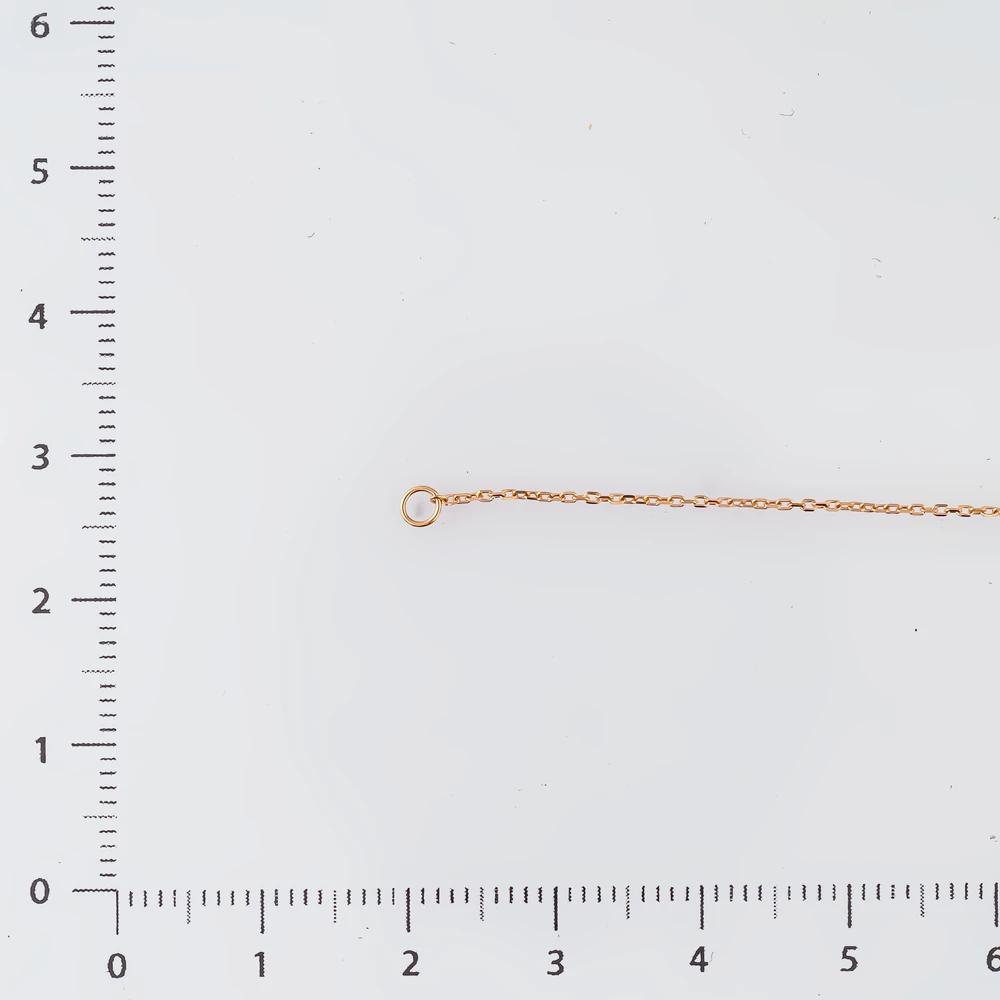 Браслет с бриллиантом из красного золота 585 пробы