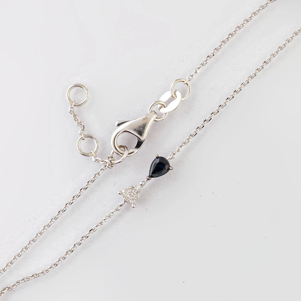 Браслет с сапфиром из красного золота 585 пробы