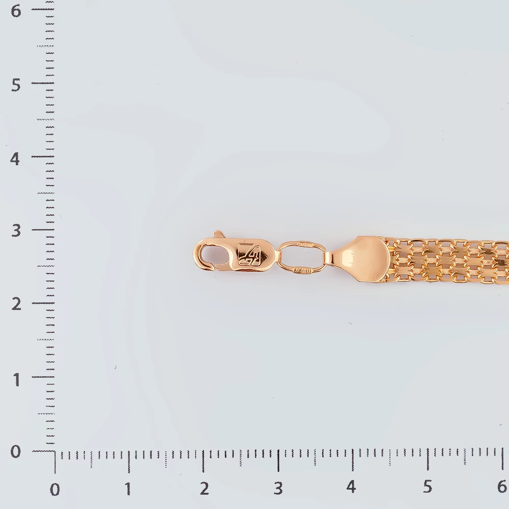 Браслет из красного золота 585 пробы