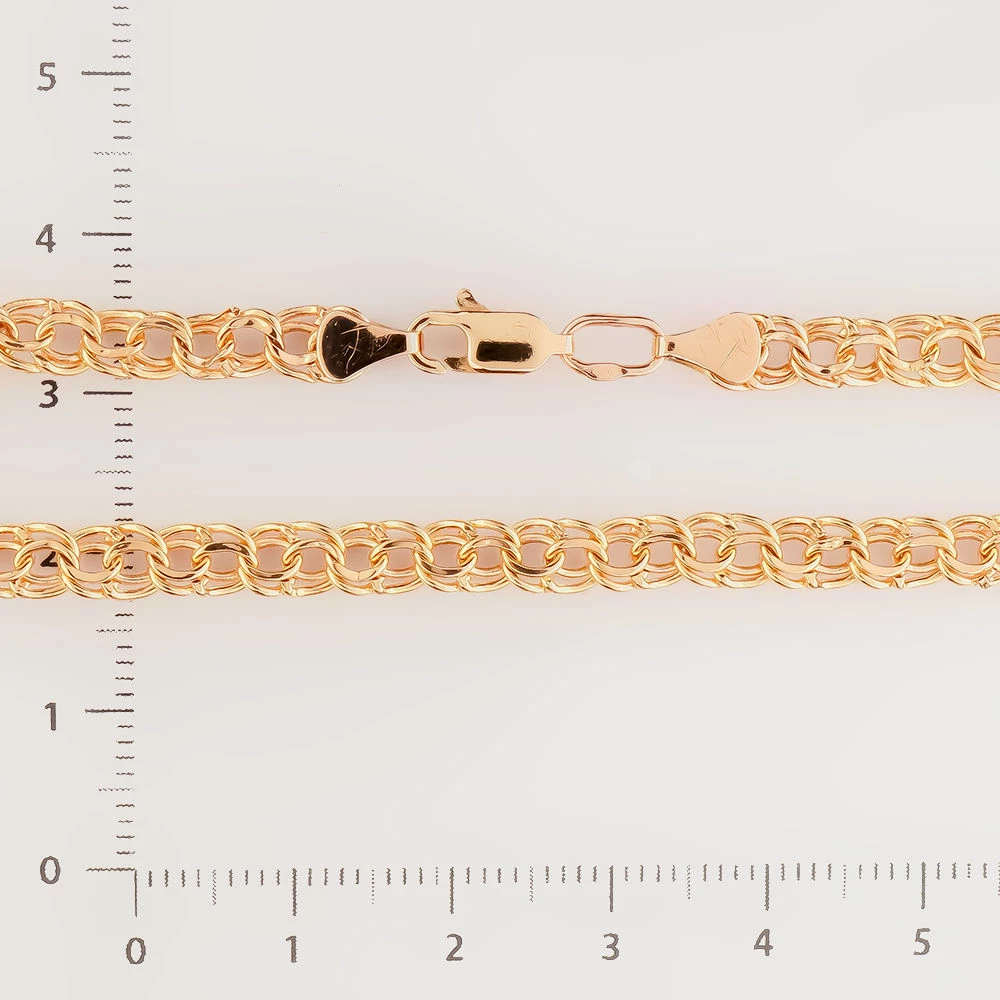 Браслет из красного золота 585 пробы