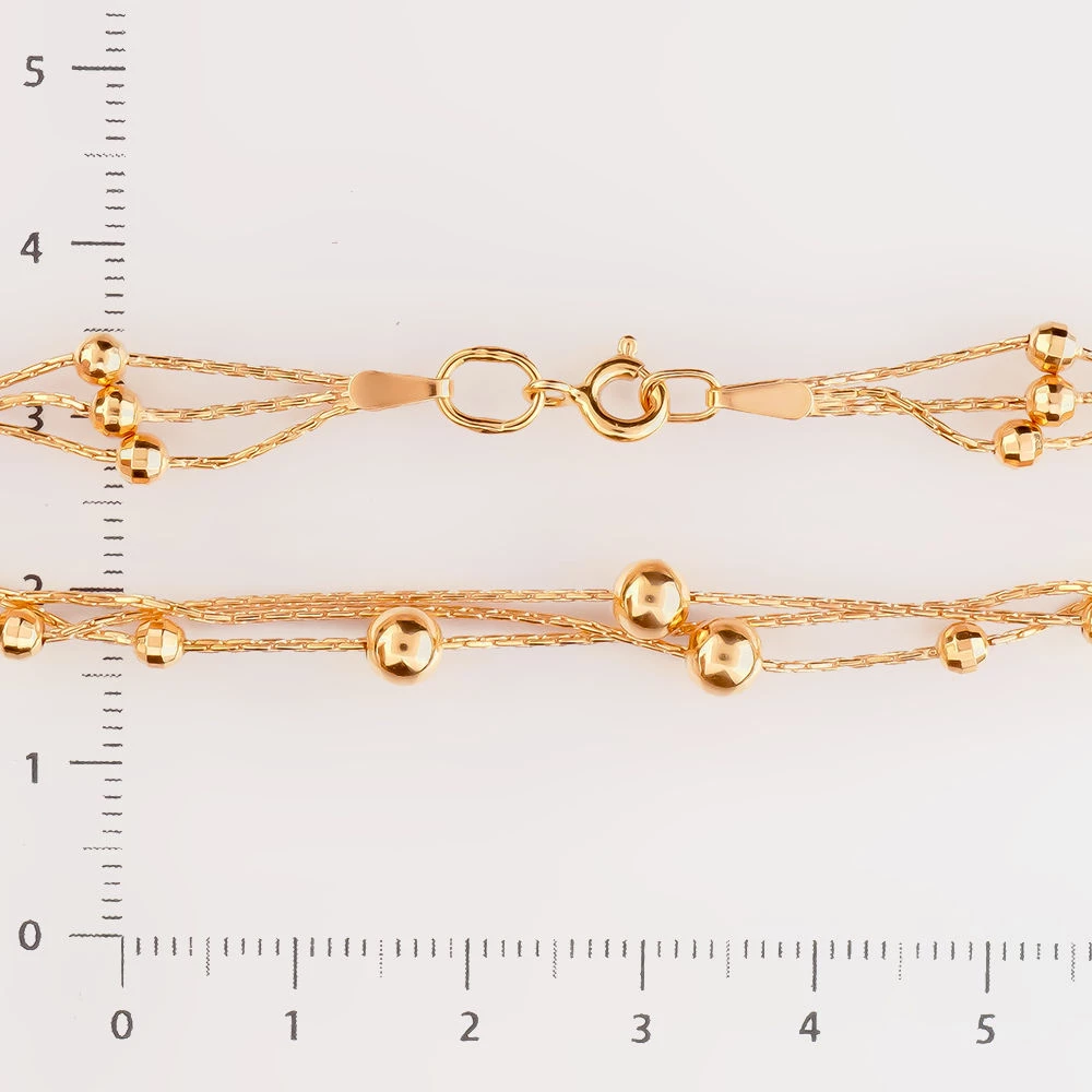 Браслет из красного золота 585 пробы