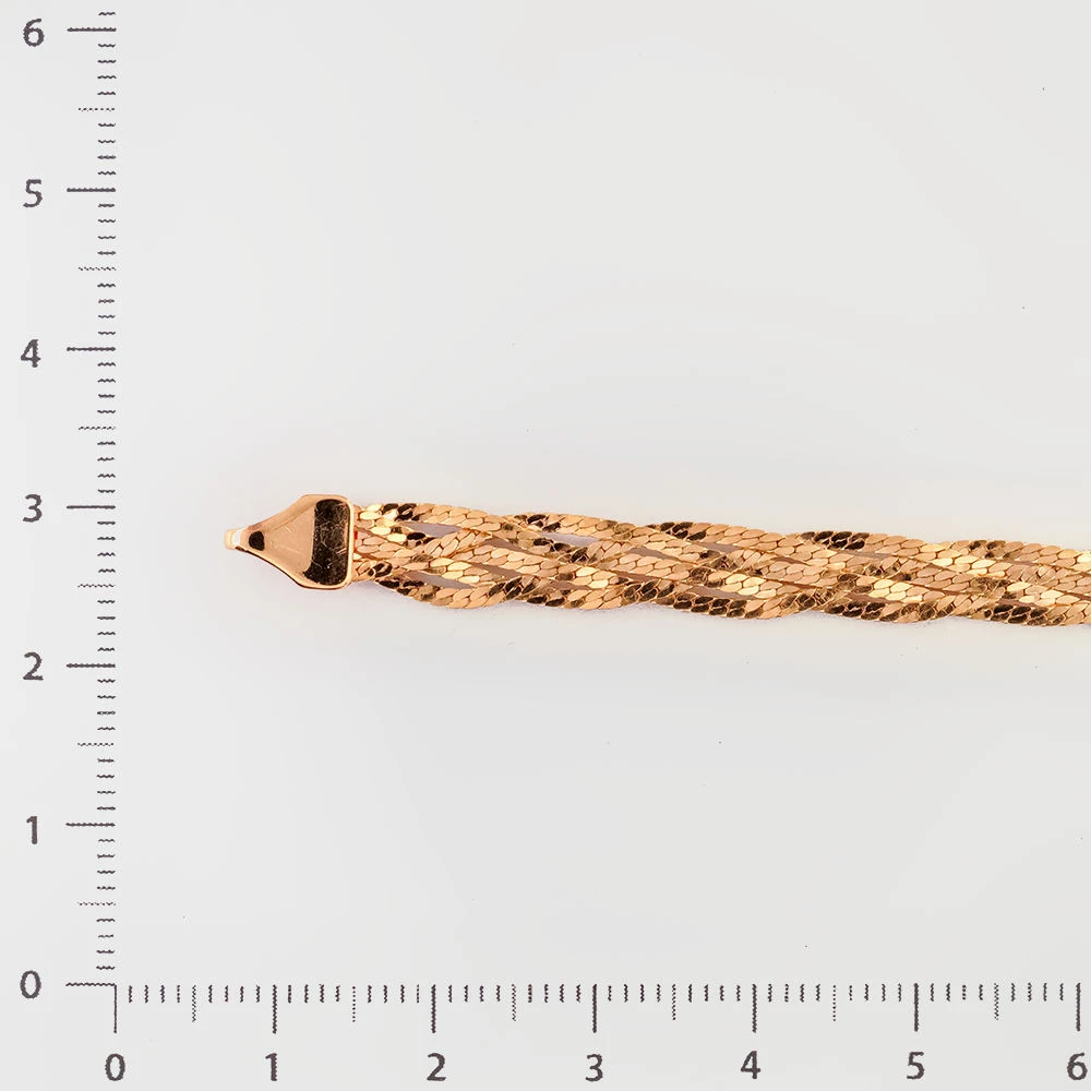 Браслет из красного золота 585 пробы