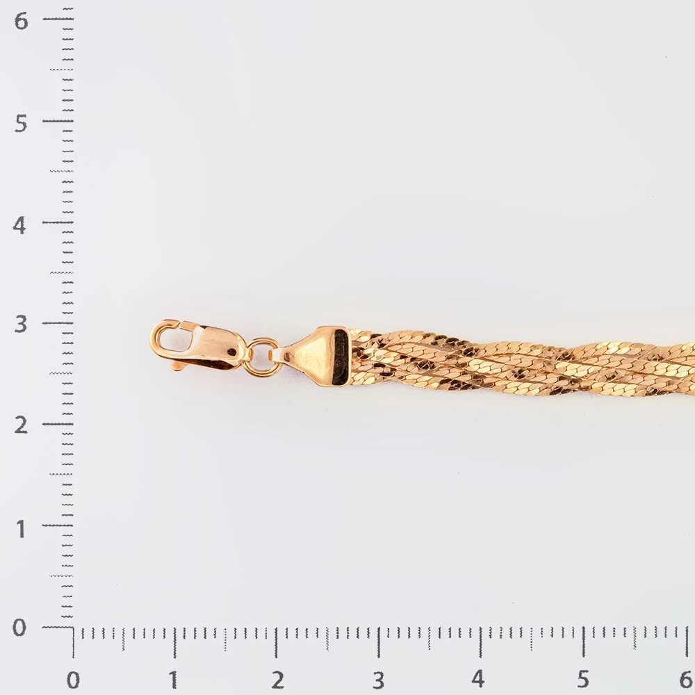 Браслет из красного золота 585 пробы