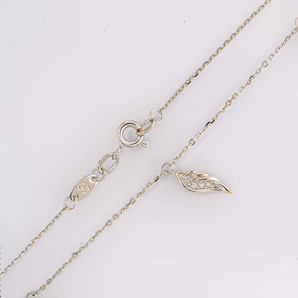 Браслет с бриллиантом из белого золота 585 пробы