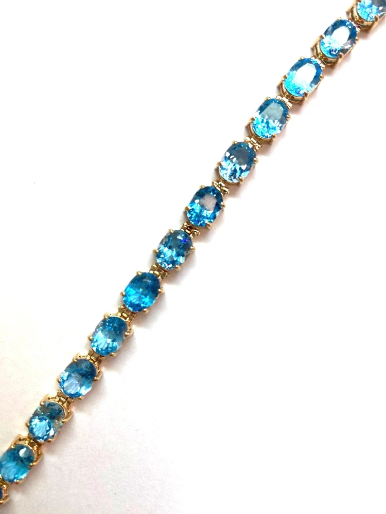 Браслет с топазом из красного золота 585 пробы