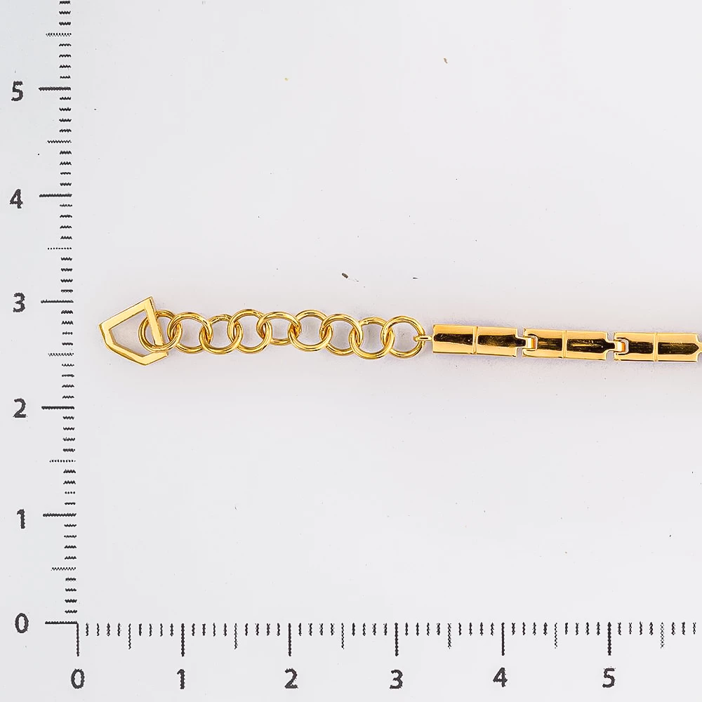 Браслет с бриллиантом из желтого золота 585 пробы