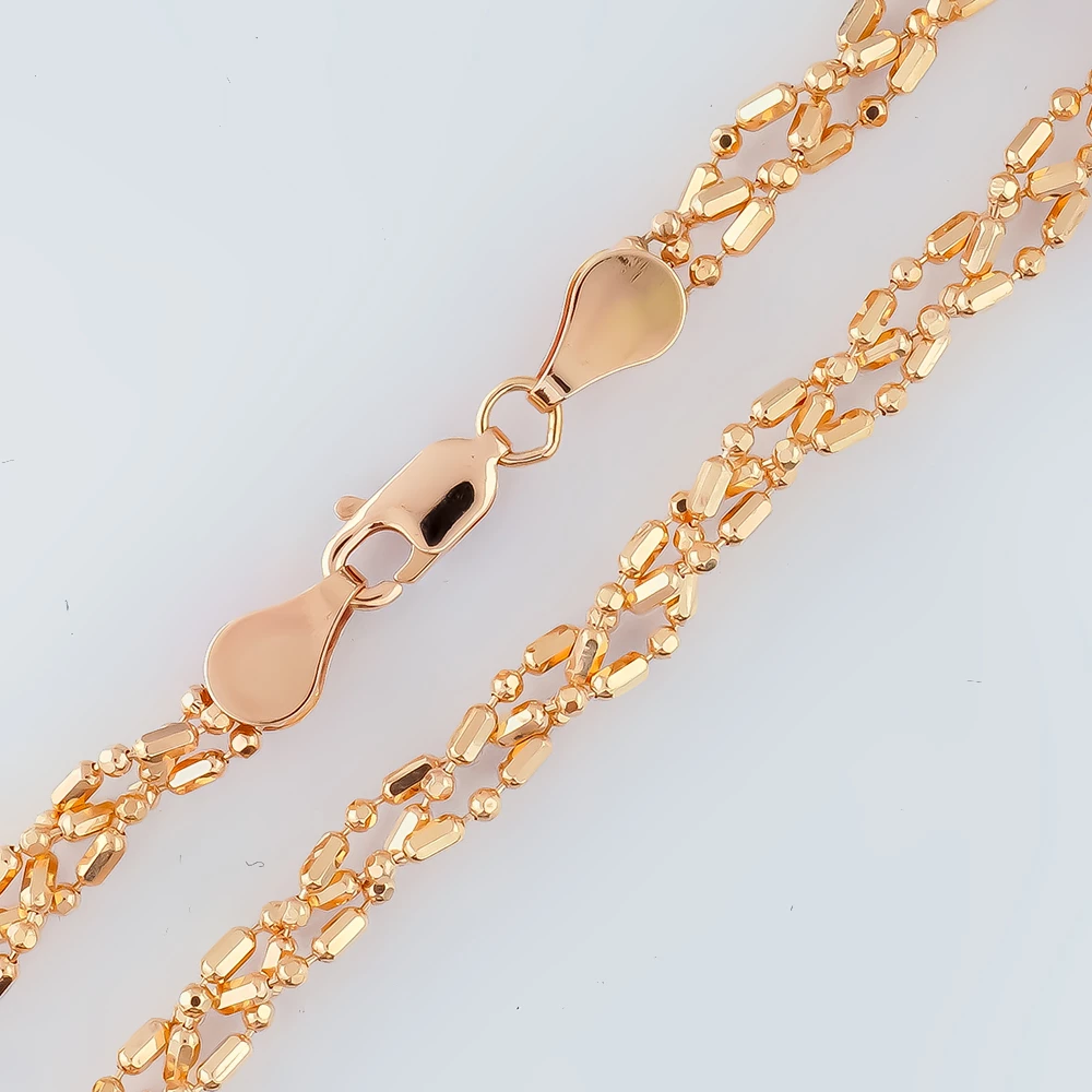 Браслет из красного золота 585 пробы