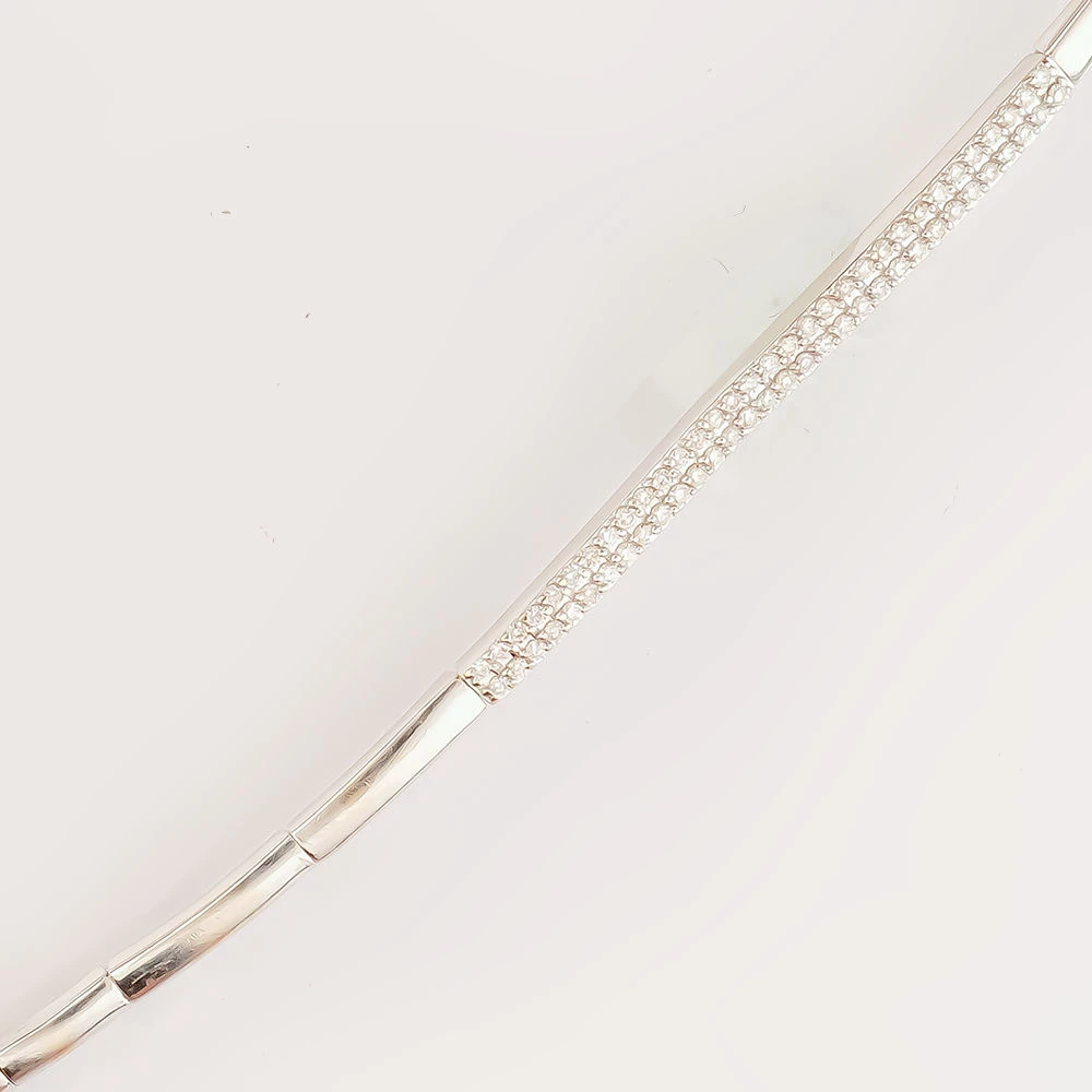 Браслет с бриллиантом из белого золота 585 пробы